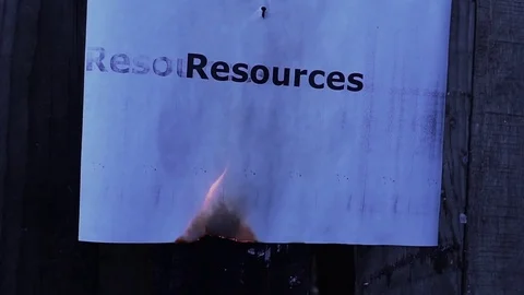 Flaming word Resources Video stock 75906243