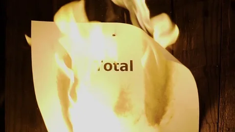 Flaming word Total Video stock 75548557