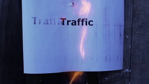Flaming word Traffic Stock Footage 75910300