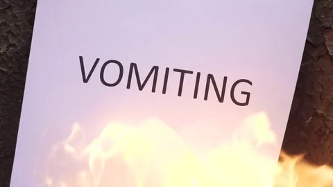 Flaming word vomiting Video stock 78012422