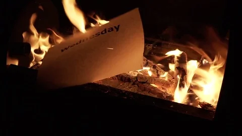 Flaming word Wednesday Видео 75546792