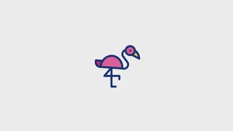 Flamingo Animated Icon Stock Footage 320225769