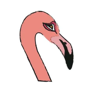 Flamingo bird icon Illustrazione stock