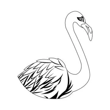 Flamingo bird icon Stock Illustration