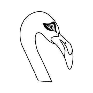 Flamingo bird icon Illustrazione stock