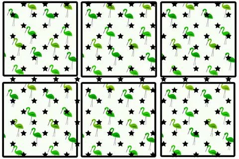 Flamingo Bird On The Light Green Background イラスト素材