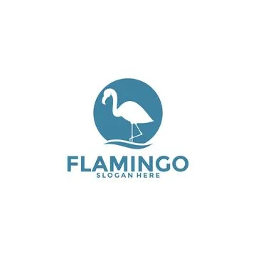 Flamingo bird logo concept, Elegant Flamingo Logo vector template Stock Illustration