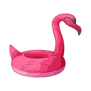 Flamingo float illustration イラスト素材