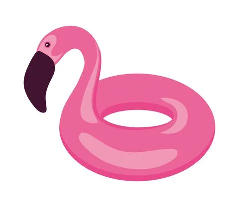 Flamingo float inflatable Illustrazione stock
