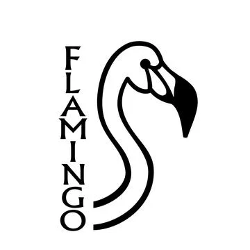 Flamingo icon. Bird logo vector icon illustration. 스톡 일러스트