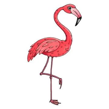 Flamingo icon. Illustrazione stock