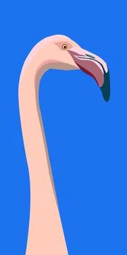 Flamingo icon illustration Stock Illustration