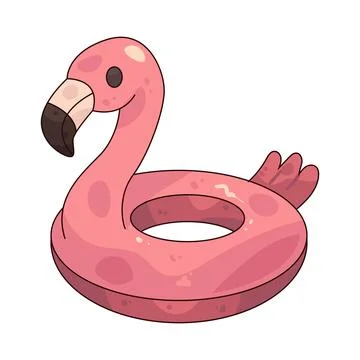 Flamingo inflatable float illustration Stock Illustration