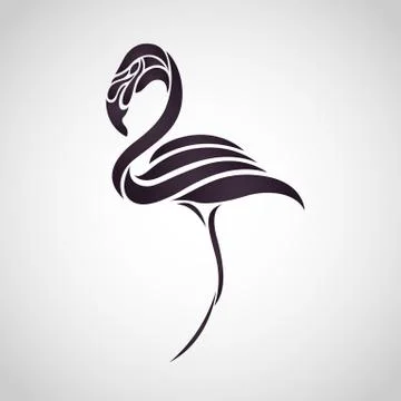 Flamingo logo vector Stock Illustration