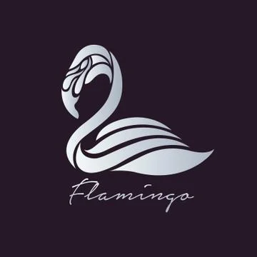 Flamingo logo vector Stock Illustration