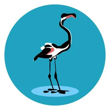 Flamingo logo vector illustration Illustrazione stock