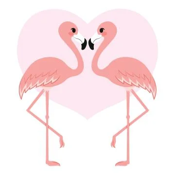 Flamingo Love Stock Illustration