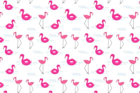 Flamingo pattern background, Tropical flamingo pattern, Vector illustration. 스톡 일러스트