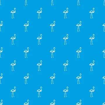 Flamingo pattern seamless blue Stockillustratie