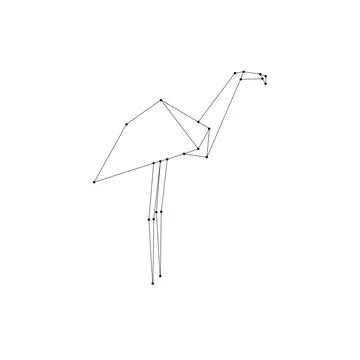 Flamingo Polygonal Lines Stock Illustration