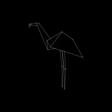 Flamingo Polygonal Lines Stock Illustration