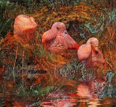 Flamingo rust Illustrazione stock