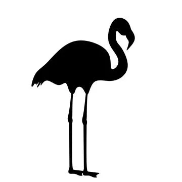 Flamingo silhouette. Stock Illustration