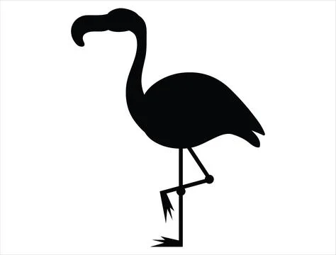 Flamingo silhouette vector art Stock Illustration