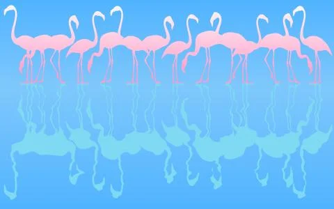 Flamingos Illustrazione stock