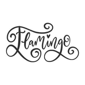 Flamingos - Letter Vector Illustration. Stock Illustration