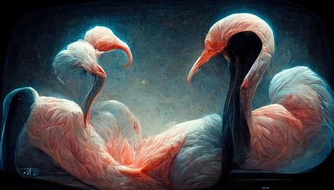 FLAMINGOS v01 Illustrazione stock