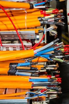 Flammability test cable Stock Photos