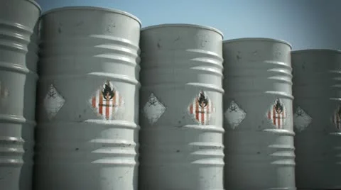 Flammable barrel Danger disaster garbage sickness pollution environment Stock Footage 21702753