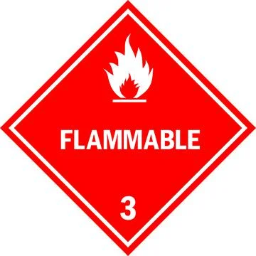 Flammable caution sign. Stock Illustration
