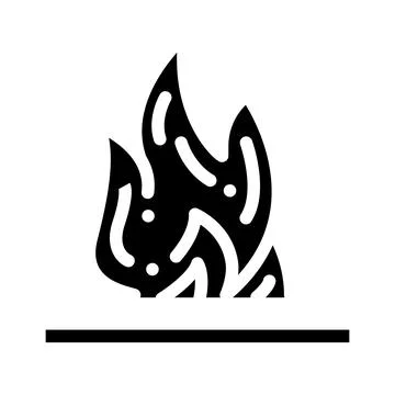 Flammable container glyph icon vector illustration Stock Illustration