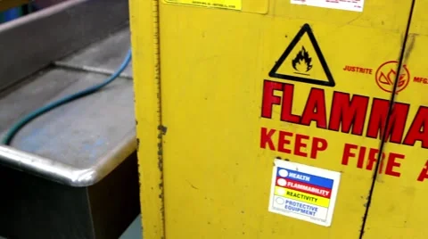 Flammable File Cabinet Stock Footage 66763908