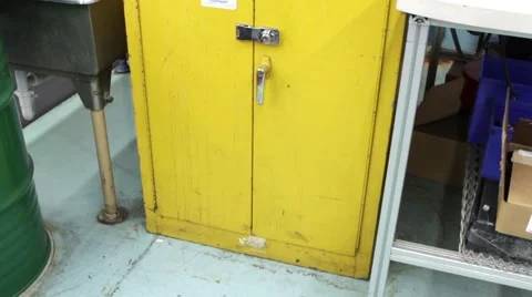 Flammable file cabinet Stock Footage 66764148