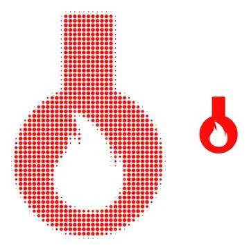 Flammable Flask Halftone Dot Icon 스톡 일러스트