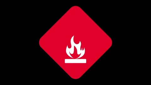 Flammable Fuel Warning Sign Stock Footage 334288818