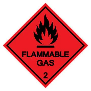 Flammable Gas Symbol Sign ,Vector Illustration, Isolate On White Background L Stock Illustration