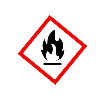 Flammable hazard icon. Flammable warning sign icon, hazard fire symbol vector 库存插图