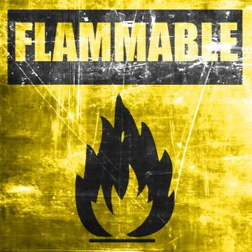 Flammable hazard sign Illustrazione stock
