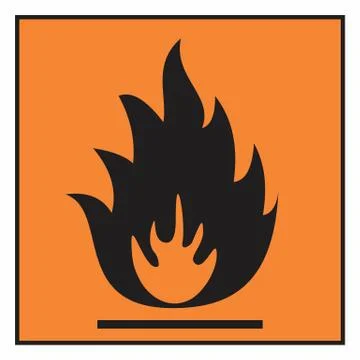 Flammable hazard symbol Stock Illustration