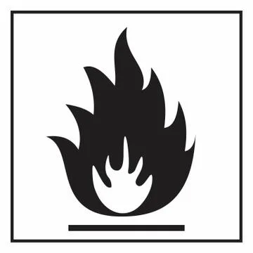 Flammable hazard symbol Stock Illustration
