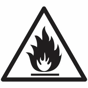 Flammable hazard symbol Stock Illustration