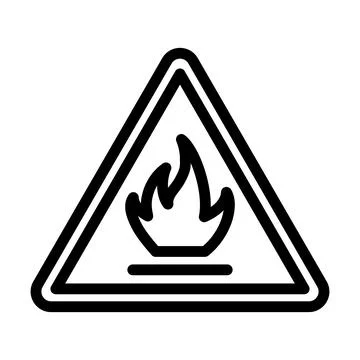 Flammable Icon Stock Illustration