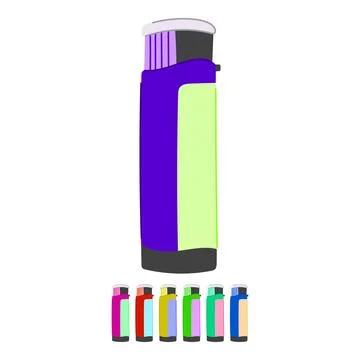 Flammable lighter fire vector cartoon graphic Stock Illustration