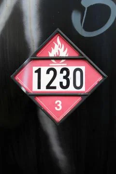 Flammable liquid sign Stock Photos