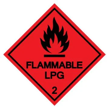 Flammable LPG Symbol Sign ,Vector Illustration, Isolate On White Background L Stock Illustration