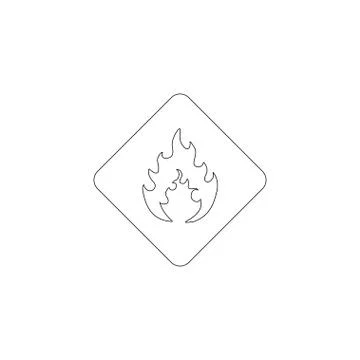 Flammable Material. flat vector icon Stock Illustration